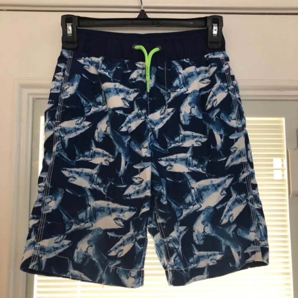 Boys Shark Swim Trunks Gap Kids Med Bathing Suit